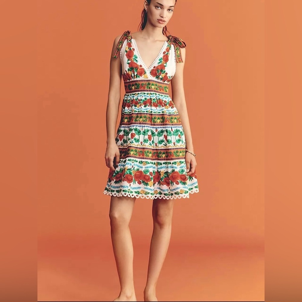 Farm Rio Tiered Mini Dress NWT